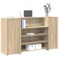 Preview: ARDEBO.de - Empfangstheke Sonoma-Eiche 180x50x103,5 cm Holzwerkstoff