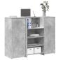 Preview: ARDEBO.de - Empfangstheke Betongrau 135x50x103,5 cm Holzwerkstoff
