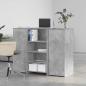 Preview: Empfangstheke Betongrau 135x50x103,5 cm Holzwerkstoff