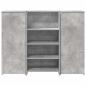 Preview: Empfangstheke Betongrau 135x50x103,5 cm Holzwerkstoff