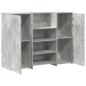 Preview: Empfangstheke Betongrau 135x50x103,5 cm Holzwerkstoff