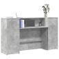 Preview: ARDEBO.de - Empfangstheke Betongrau 180x50x103,5 cm Holzwerkstoff