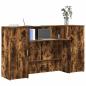 Preview: ARDEBO.de - Empfangstheke Räuchereiche 180x50x103,5 cm Holzwerkstoff