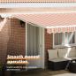 Preview: Einziehbare Markise Mehrfarbig 450 x 350 cm Stoff und Stahl