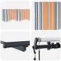 Preview: Einziehbare Markise Mehrfarbig 450 x 350 cm Stoff und Aluminium