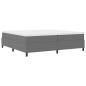 Preview: Boxspringbett Hellgrau und Weiß 200 x 200 cm Cordstoff