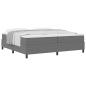 Preview: Boxspringbett Hellgrau und Weiß 200 x 200 cm Cordstoff