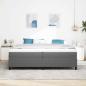 Preview: Boxspringbett Hellgrau und Weiß 200 x 200 cm Cordstoff