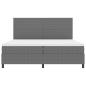 Preview: LED Boxspringbett Hellgrau und Weiß 200 x 200 cm Cordstoff