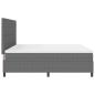 Preview: LED Boxspringbett Hellgrau und Weiß 200 x 200 cm Cordstoff