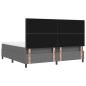 Preview: LED Boxspringbett Hellgrau und Weiß 200 x 200 cm Cordstoff