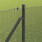 Preview: Geschweißter Drahtzaun mit Stacheln 25 x 1,5 m Grau Netz