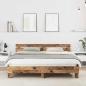Preview: ARDEBO.de - Bettrahmen Altholz 203 x 185 x 70 cm Holzwerkstoff