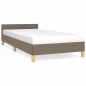 Preview: Bettgestell ohne Matratze Taupe 100x200 cm Stoff