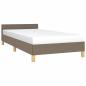 Preview: Bettgestell ohne Matratze Taupe 100x200 cm Stoff