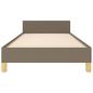 Preview: Bettgestell ohne Matratze Taupe 100x200 cm Stoff