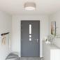 Preview: ARDEBO.de - Deckenlampe mit Strahlern Taupe 38 x 38 x 13,5 cm Stoff