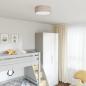 Preview: ARDEBO.de - Deckenlampe mit Strahlern Taupe 38 x 38 x 13,5 cm Stoff