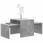 Preview: Couchtisch-Set Betongrau 100x48x40 cm Holzwerkstoff