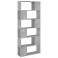 Preview: Bücherregal Raumteiler Betongrau 80x24x186 cm Holzwerkstoff