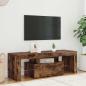 Preview: ARDEBO.de - TV-Schrank mit LED-Leuchten Räuchereiche 120x35x40 cm