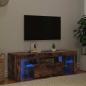Preview: TV-Schrank mit LED-Leuchten Räuchereiche 120x35x40 cm