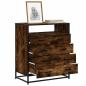 Preview: ARDEBO.de - Schubladenschrank Räuchereiche 70x41x83,5 cm Holzwerkstoff