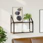 Preview: ARDEBO.de - Wandregal Wandhalterung Altholz 60 x 21 x 51 cm Holzwerkstoff