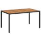 Preview: Gartentisch Schwarz 150 x 90 x 75 cm Poly-Rattan