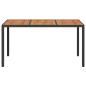 Preview: Gartentisch Schwarz 150 x 90 x 75 cm Poly-Rattan