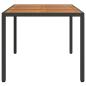 Preview: Gartentisch Schwarz 150 x 90 x 75 cm Poly-Rattan