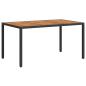 Preview: Gartentisch Schwarz 150 x 90 x 75 cm Poly-Rattan