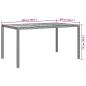 Preview: Gartentisch Schwarz 150 x 90 x 75 cm Poly-Rattan
