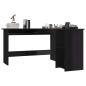 Preview: Eckschreibtisch in L-Form Hochglanz-Schwarz 120×140×75 cm