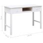 Preview: Schreibtisch Weiß 110×45×76 cm Holz
