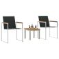 Preview: Garten Essgruppe 3 Stk. Braun und Schwarz