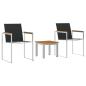 Preview: Garten Essgruppe 3 Stk. Braun und Schwarz