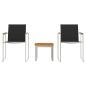 Preview: Garten Essgruppe 3 Stk. Braun und Schwarz