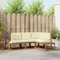 Preview: ARDEBO.de - 4 stk. Outdoor-Sofagarnitur Massives Akazienholz und Polyester