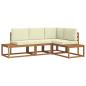 Preview: 4 stk. Outdoor-Sofagarnitur Massives Akazienholz und Polyester