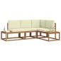 Preview: 4 stk. Outdoor-Sofagarnitur Massives Akazienholz und Polyester