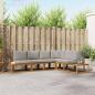 Preview: ARDEBO.de - Outdoor-Sofagarnitur mit Kissen 6 Stück Natürlich und Hellgrau