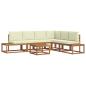 Preview: 7 stk. Outdoor-Sofagarnitur Massives Akazienholz und Polyester