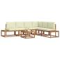 Preview: 7 stk. Outdoor-Sofagarnitur Massives Akazienholz und Polyester