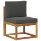 Preview: 7 stk. Outdoor-Sofagarnitur Massives Akazienholz und Polyester