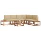 Preview: 7 stk. Outdoor-Sofagarnitur Massives Akazienholz und Polyester