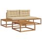 Preview: Outdoor-Sofagarnitur Massives Akazienholz und Polyester