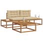 Preview: Outdoor-Sofagarnitur Massives Akazienholz und Polyester