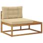 Preview: Outdoor-Sofagarnitur Massives Akazienholz und Polyester