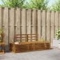 Preview: ARDEBO.de - Outdoor-Sofagarnitur 2 Stück Natur 182,5 x 63 x 73 cm